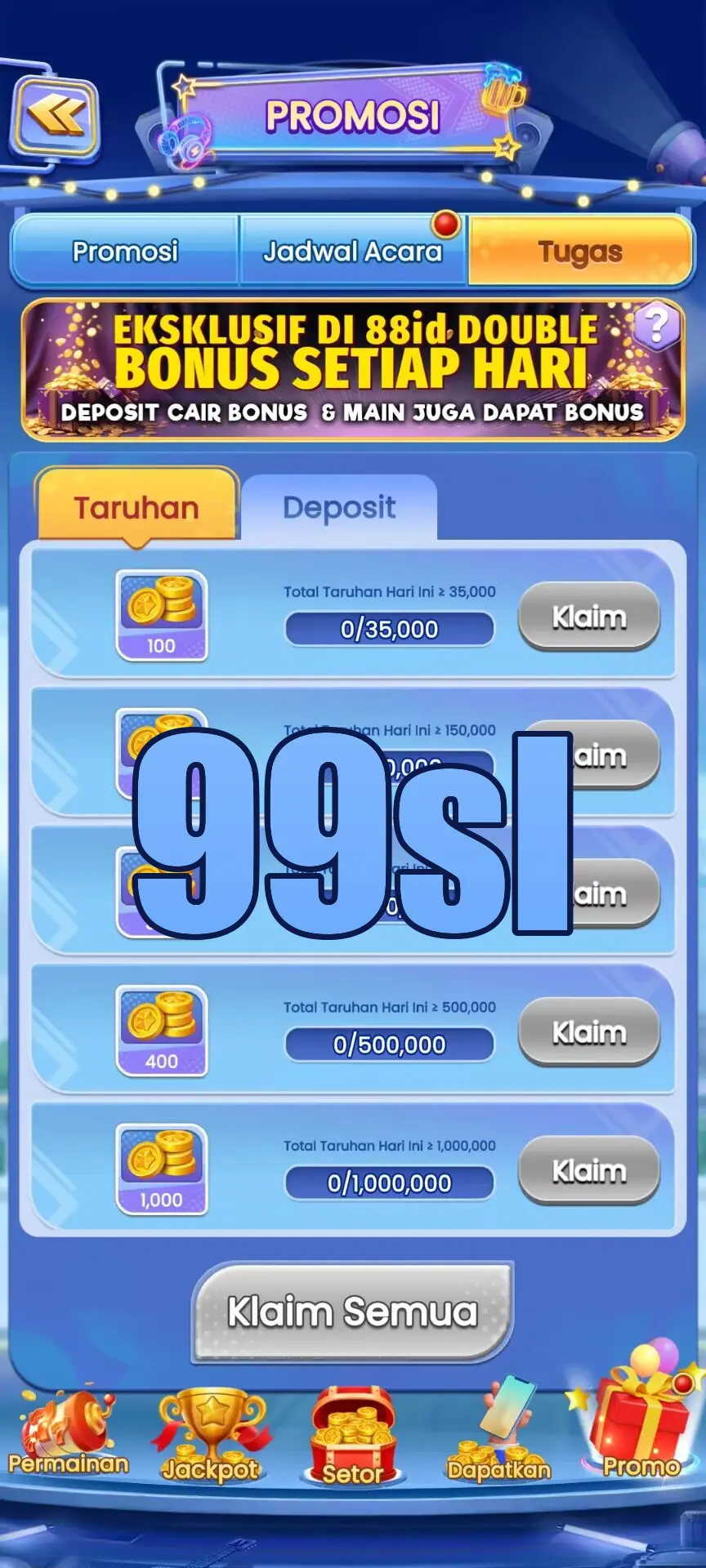 99sl Masuk